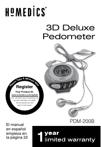 Bruksanvisning Homedics PDM-200 Stegräknare