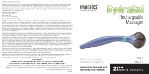 Manual de uso Homedics HG-1 Masajeador