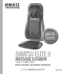 Handleiding Homedics MCS-845HJ Shiatsu Elite II Massageapparaat