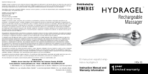 Manual de uso Homedics HG-10 Masajeador