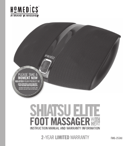 Mode d’emploi Homedics FMS-255HJ Shiatsu Appareil de massage