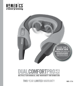 Manual de uso Homedics NMS-375 Dual Comfort Pro Masajeador