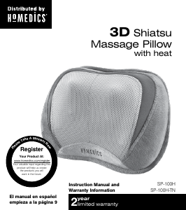 Mode d’emploi Homedics SP-100H Shiatsu Appareil de massage