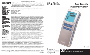 Manual de uso Homedics TI-150 Termómetro