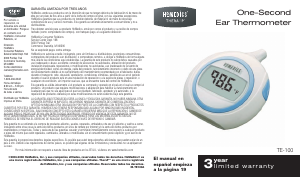 Manual de uso Homedics TE-100 Termómetro