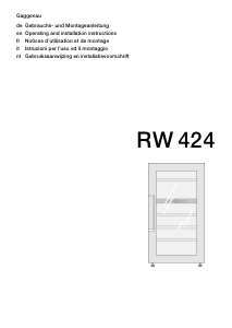 Handleiding Gaggenau RW 424 Wijnklimaatkast