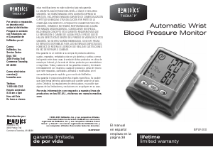 Manual de uso Homedics BPW-200 Tensiómetro