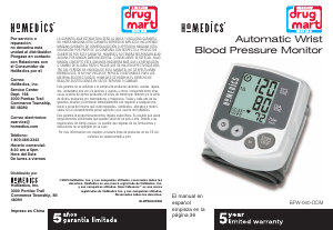 Handleiding Homedics BPW-060-DDM Bloeddrukmeter