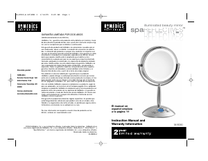 Manual de uso Homedics M-8090 Espejo