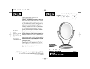 Manual de uso Homedics M-9003 Espejo