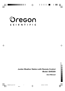 Manual Oregon BAR 289 Estação meteorológica