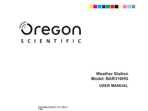 Manual de uso Oregon BAR 310HG Estación meteorológica