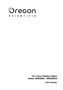 Manuale Oregon WMR 86NS Stazione meteorologica