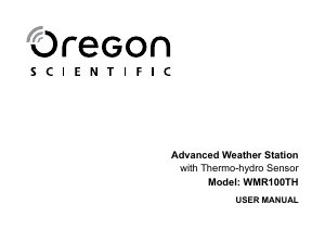 Manual de uso Oregon WMR 100TH Estación meteorológica