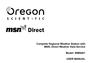 Mode d’emploi Oregon WMS 801 Station météo