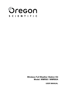 Manual Oregon WMR 80 Weather Station
