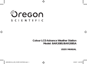 Mode d’emploi Oregon BAR 208S Station météo