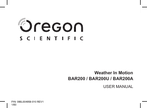 Mode d’emploi Oregon BAR 200 Station météo