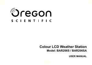 Mode d’emploi Oregon BAR 206S Station météo