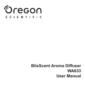 Manual Oregon WA633 BlisScent Aroma Diffuser