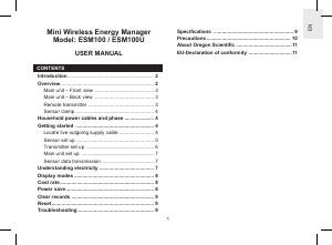 Manual Oregon ESM100 Medidor de energia