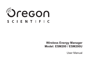 Mode d’emploi Oregon ESM200 Compteur d'énergie