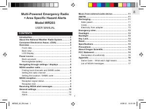 Manual de uso Oregon WR203 Radio