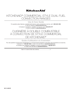 Mode d’emploi KitchenAid KFDC558JPA Cuisinière