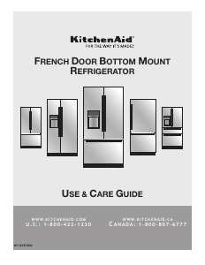 Mode d’emploi KitchenAid KRFF507HWH Réfrigérateur combiné