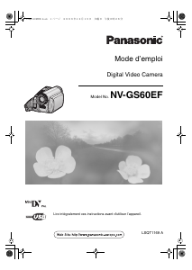 Mode d’emploi Panasonic NV-GS60EF Caméscope