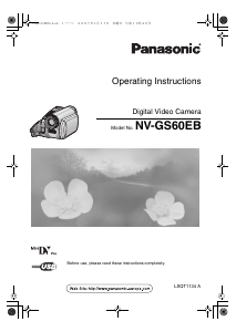 Manual Panasonic NV-GS60EB Camcorder