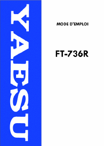 Mode d’emploi Yaesu FT-736R Émetteur-récepteur