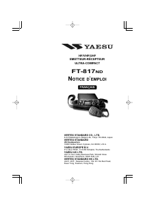 Mode d’emploi Yaesu FT-817ND Émetteur-récepteur