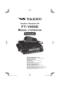 Mode d’emploi Yaesu FT-1900E Émetteur-récepteur
