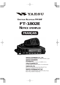 Mode d’emploi Yaesu FT-1802E Émetteur-récepteur