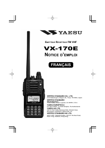 Mode d’emploi Yaesu VX-170 Talkie-walkie