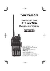 Mode d’emploi Yaesu FT-270E Talkie-walkie