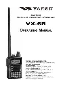 Manual Yaesu VX-6R Walkie-talkie