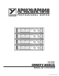 Mode d’emploi Yorkville AP4020 Amplificateur