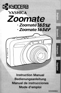 Handleiding Yashica Zoomate 165EF Camera