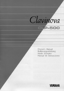 Manual de uso Yamaha Clavinova CLP-500 Piano digital