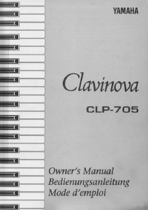 Mode d’emploi Yamaha Clavinova CLP-705 Piano numérique