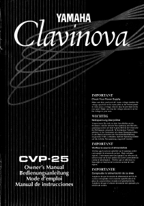 Mode d’emploi Yamaha Clavinova CVP-25 Piano numérique