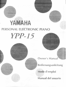 Mode d’emploi Yamaha YPP-15 Piano numérique