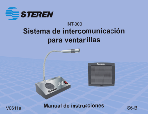 Manual de uso Steren INT-300 Intercomunicador