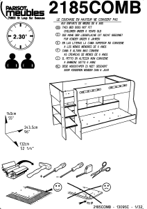 Návod Parisot 2185COMB Poschodová posteľ