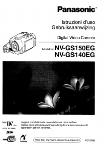 Handleiding Panasonic NV-GS150EG Camcorder