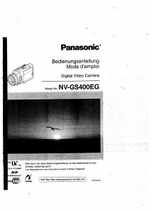 Handleiding Panasonic NV-GS400EG Camcorder