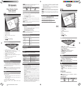 说明书 Oregon BA 2000 气象站