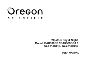 Bruksanvisning Oregon BAR 339DP Väderstation